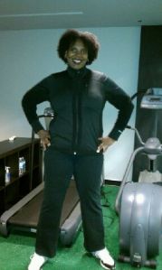 This is my client Lisa. I am so very proud of Lisa as she is celebrating losing 100 pounds this week.  Lisa has been a client of mine for 1 year and she has truly worked hard for her success.  Again I am proud of you Lisa and you are truly a joy to work with.